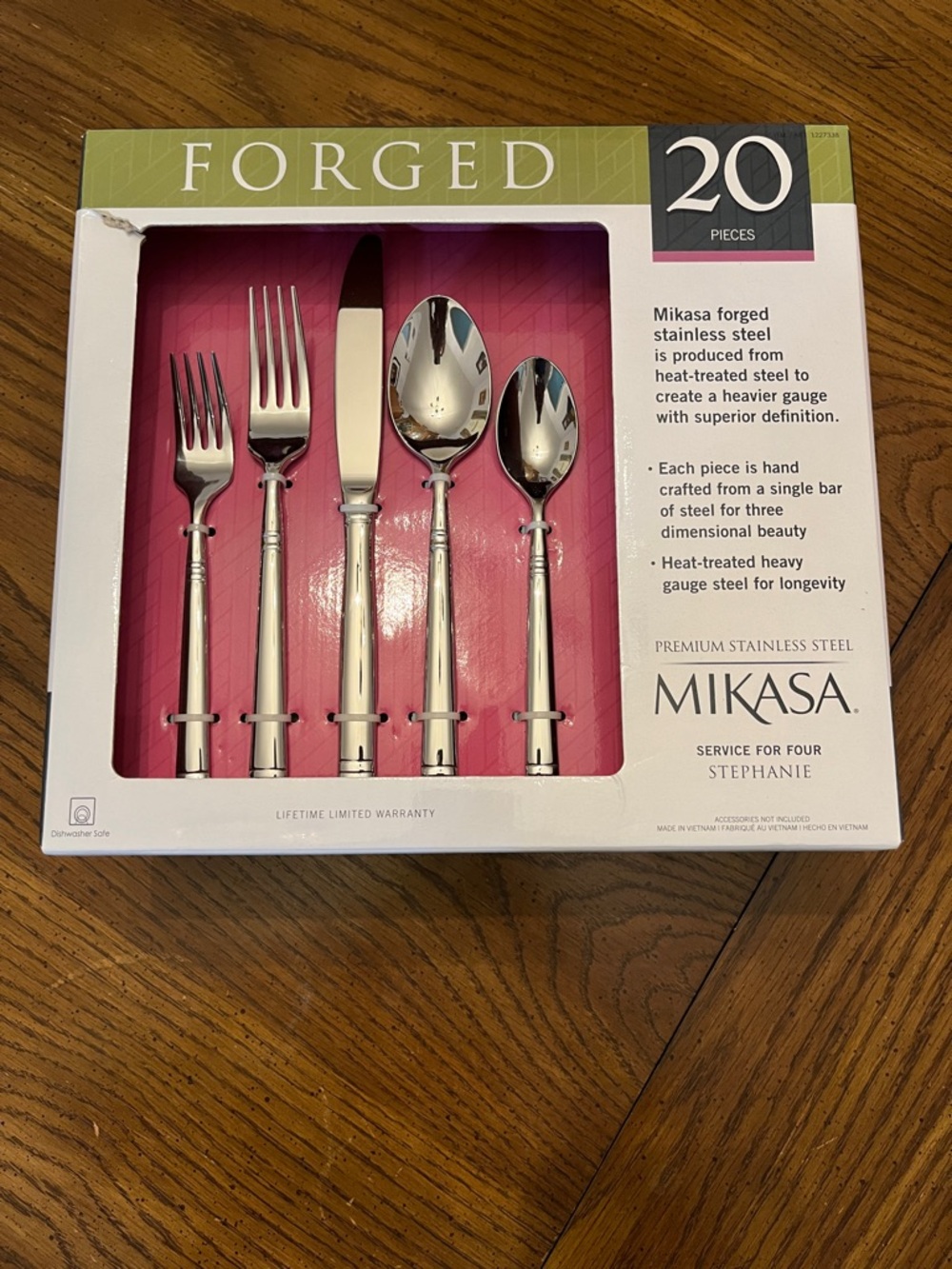 Mikasa Forged Stainless Steel Stephanie Flatware Set, new‎